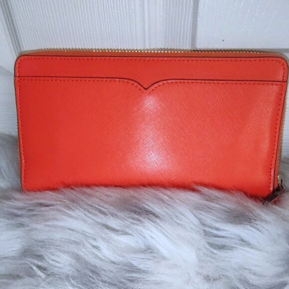 Kate Spade Staci saffiano double zip long wallet EUC - Picture 3 of 8
